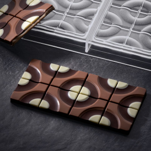 Форма для шок. "Chocolate Bar Target" 154Х77ММ H8Мм, 100ГР, 3 ячейки, п/к Pc5008Fr
