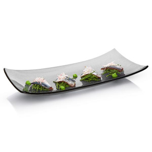 Набор емкостей для закусок Serveware 47Х23СМ, 3шт., Стекло, цвет дымчатый Gls019