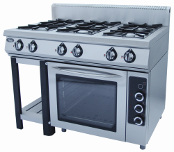 Купить плита газовая 6-ти горелочная grill master ф6пдг/800(э) с электрической духовкой – цена от завода, доставка до двери | RuOborudovanie.ru