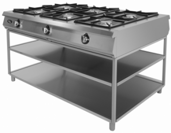 Плита газовая Grill Master Ф6П2Г/1000 ГАЗ (50060) на подставке 6конф. 54кВт, подход с 2-х сторон – купить по цене завода