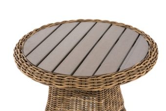 Кофейный столик Равенна из искусственного ротанга, цвет соломенный – купить по цене завода