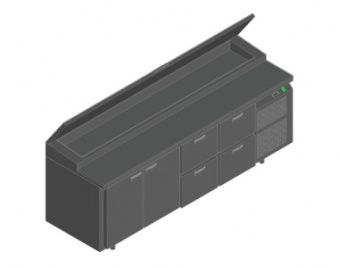 Стол для пиццы охлаждающий Pz1-1122/Gn (1/3H) Hicold – купить по цене завода