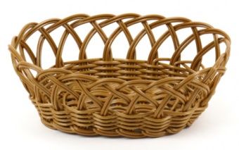 Корзинка пластиковая 215х140 мм коричневая [KT4063] – купить по цене завода