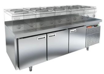 Стол охлаждаемый Hicold GN 111/TN LT под тепл.оборуд.(-2+10), 3 двери, 1835х700х675 – купить по цене завода