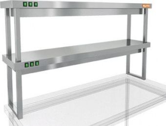 Полка тепловая Hicold TP2-14/4 двухъярусная настольная (1400х400х800мм) – купить по цене завода