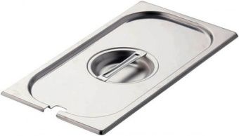 Крышка к гастроемкости Hurakan Gd-P 1/3 с отверстием для ложки – купить по цене завода
