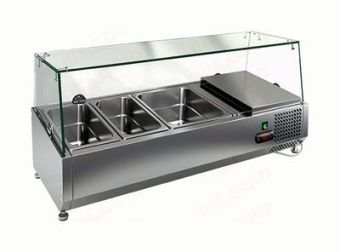 Витрина охлаждаемая HiCold VRTG 4 со стеклом к столу для пиццы PZ3-111/GN [284220] – купить по цене завода
