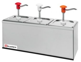 Дозатор для соусов с 3 помпами и 3 гастроемкостями GN1/6*200 мм Kalando KD002 3 set – купить по цене завода