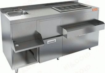 Барная станция Hicold НБМКС-15/5БПК с бортом – купить по цене завода