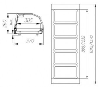 Витрина тепловая Полюс A37 SH 1,0-1 (ВТ-1,0 Carboma), 1801508Р – купить по цене завода