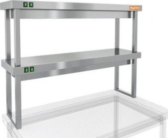 Полка тепловая Hicold TP2-10/4 двухъярусная настольная (1000х400х800мм) – купить по цене завода