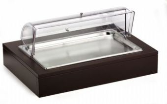 Поднос для нарезки 64Х46СМ H30См, с крышкой Roll-Top, с хладогентом, на дерев. Основании венге 51130 – купить по цене завода