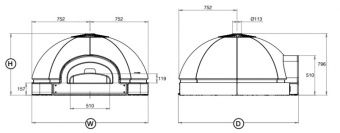Печь для пиццы Oem-ali Dome электрическая для неаполитанской пиццы – купить по цене завода