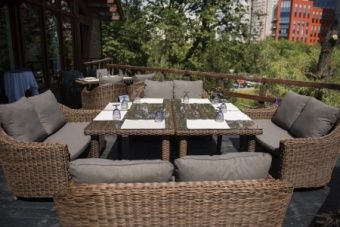 Диван 4sis Кон Панна (коричневый) двухместный из искусств.ротанга – купить по цене завода